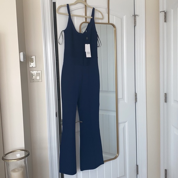 NWT Herve Leger Cropped Flare-leg Jumpsuit - Picture 9 of 16